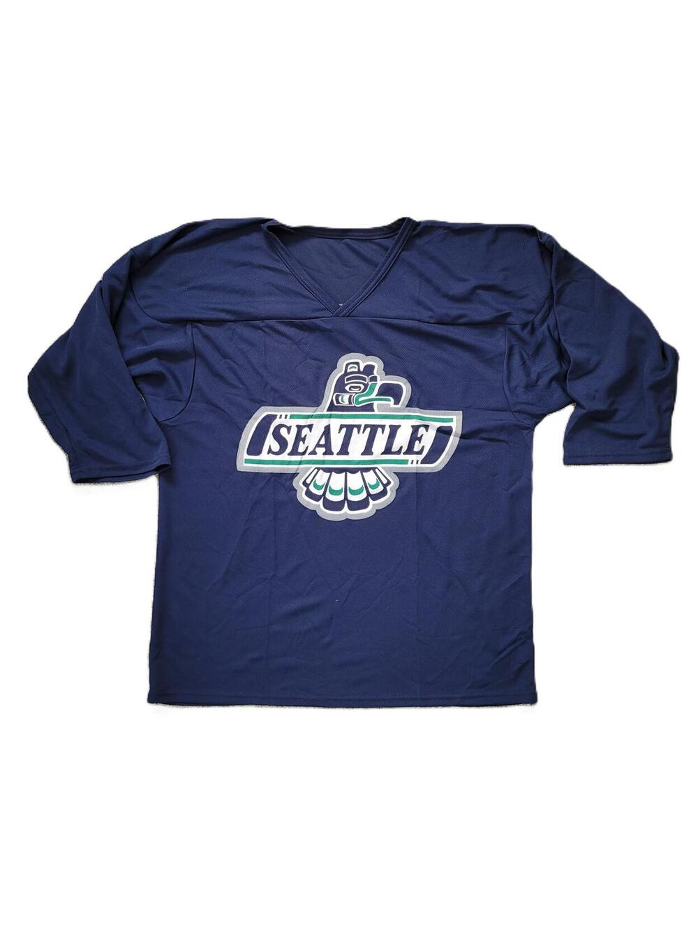 Seattle Thunderbirds Hockey Jersey Men’s Small Navy Retro Logo